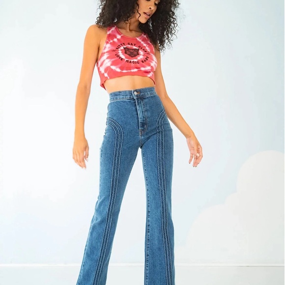 ROLLERGIRL FLARES / BLUE CLUE WASH - Picture 4 of 7